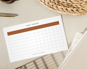 Rustic Copper • 50 Sheet Habit Tracker • Sustainably Sourced Paper