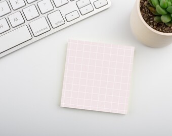 Gentle Blossom • Square Grid Sticky Note • Sustainable Post-it® Note Pad