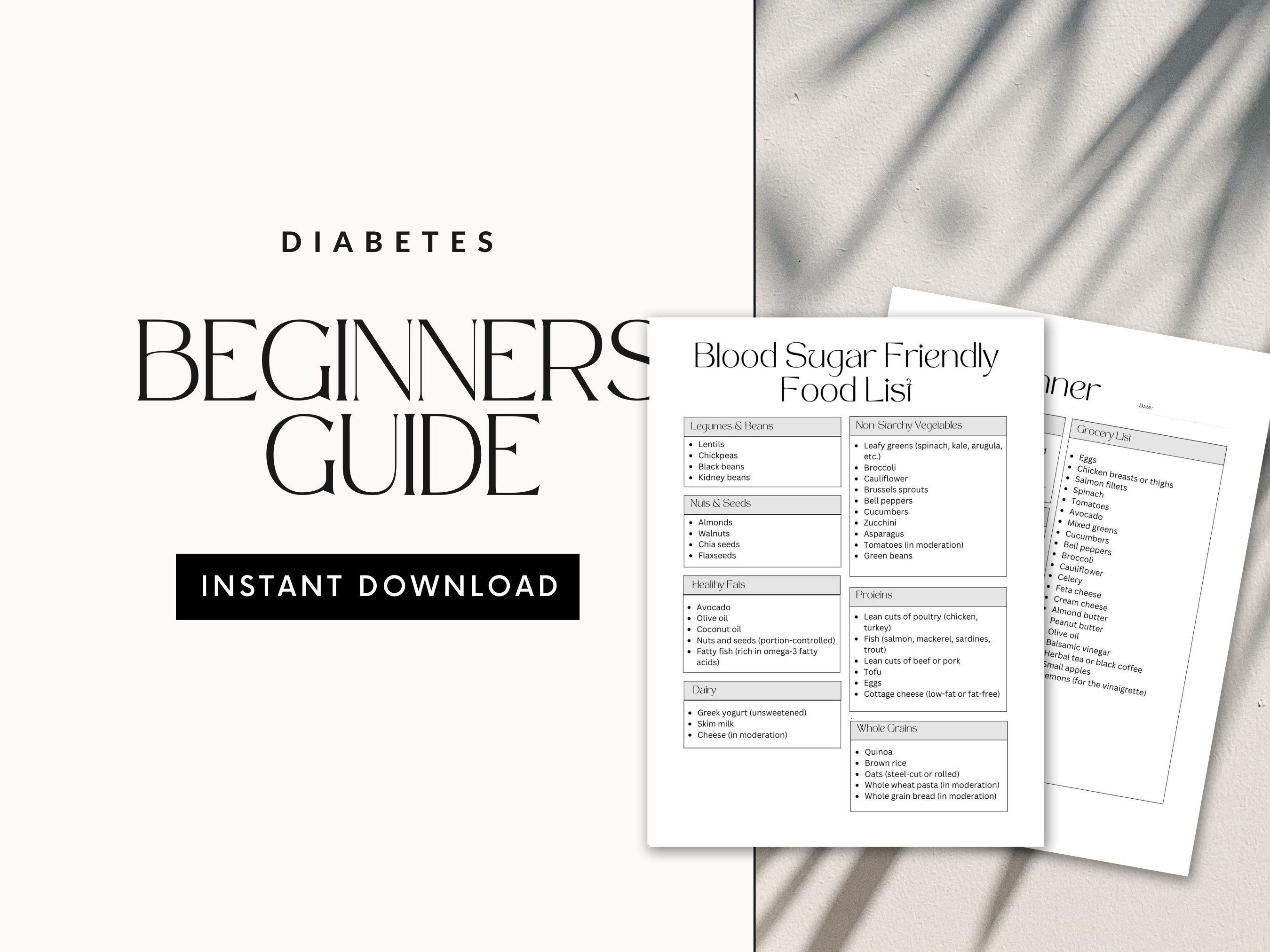 Diabetes Printable, Diabetes Meal Plan, Diabetes Food List, Diabetic ...