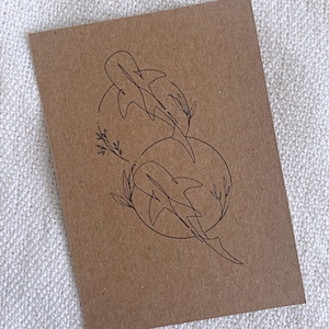 postale de requin baleine | carte d'anniversaire requin | Papier 100 % recyclé | Emballage sans plastique