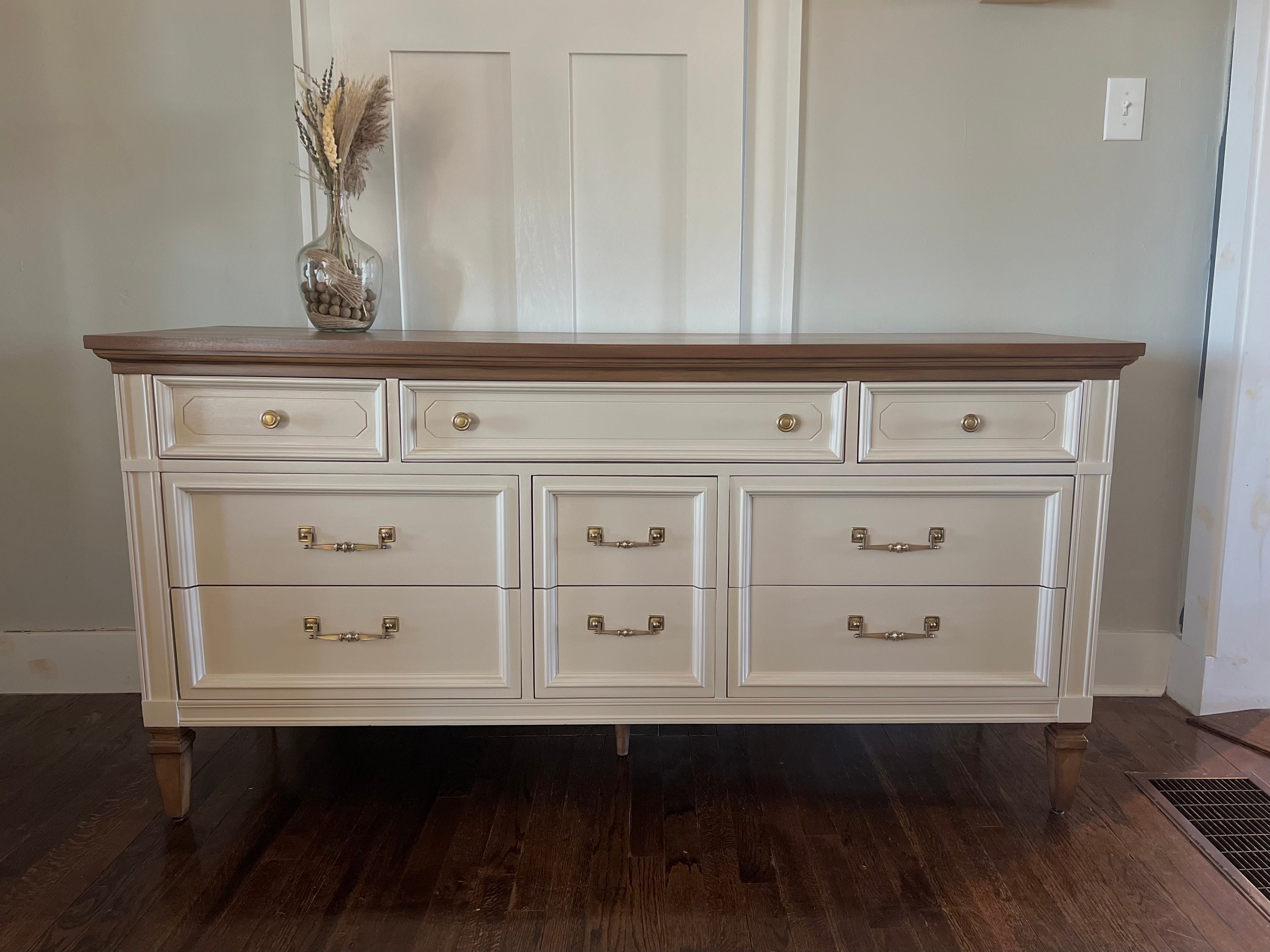 SOLD* Dixie Vintage Dresser 9 Drawers - Vintage Refinished
