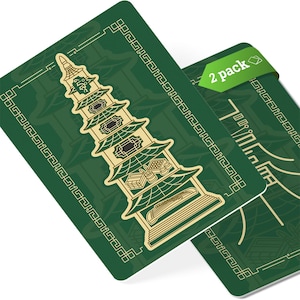 Pagoda Scholastic Feng Shui Amulet Card, Symbol for Scholastic Excellence, Feng Shui Gift, Pocket-Sized Talisman Card, Made in USA (2 Pack)