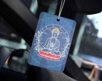 Amuleto de Buda para coche, símbolo curativo, ambientador para coche, decoración, bienestar, energía, encanto, regalo para viajes conscientes, talismán de buena suerte