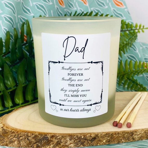 Dad Father Bereavement Sympathy Candle Remembrance Etsy