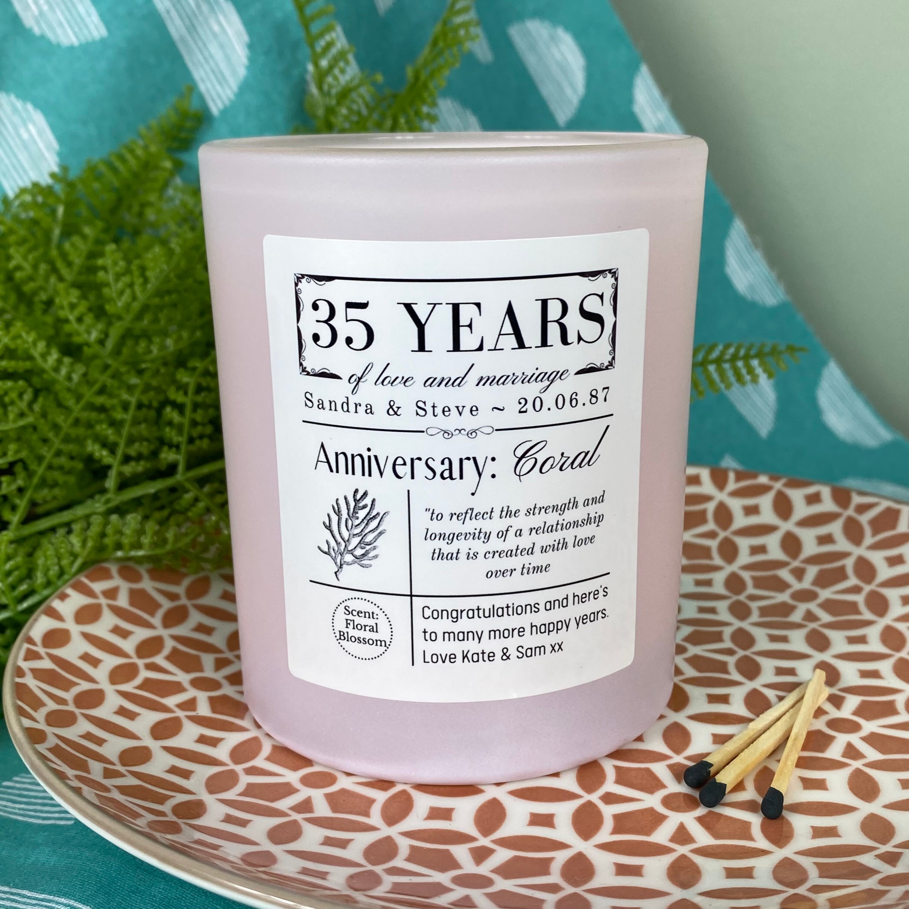 Personalised 35th Anniversary Candle ubicaciondepersonas.cdmx.gob.mx