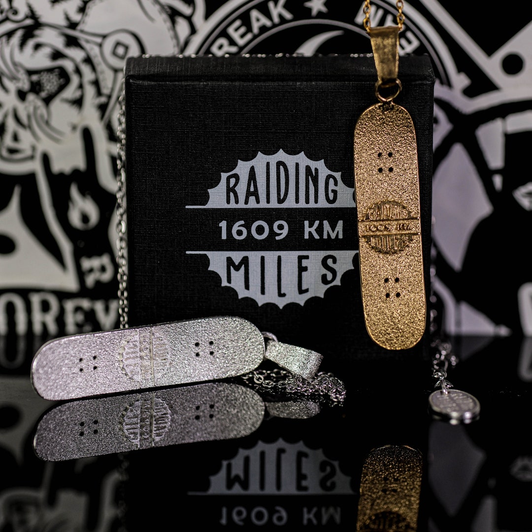 SKATEBOARD NECKLACE Gold or Silver Skateboard Necklace 3 Sizes Etsy UK