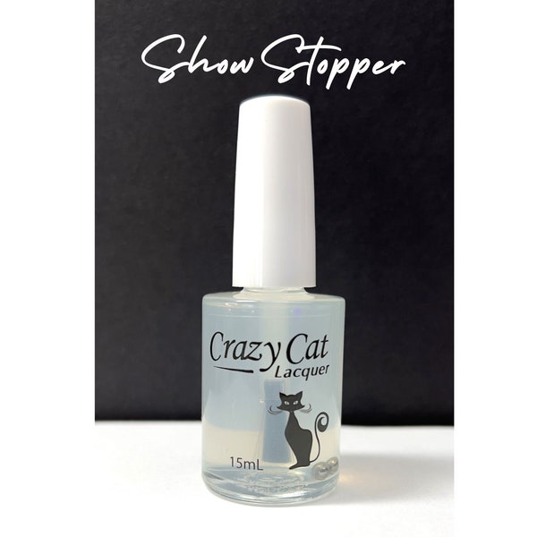 Show Stopper Glitter Topper -Movie Star Line - Hand-mixed Indie Nail Polish Vegan Cruelty Free 10-free Crazy Cat Lacquer