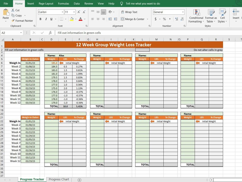 Ultimate Group Weight Loss Competition Tracker, Digital, Instant