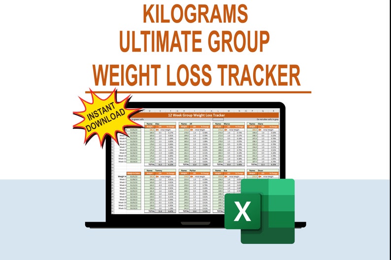 Ultimate Group Weight Loss Competition Tracker, Digital, Instant
