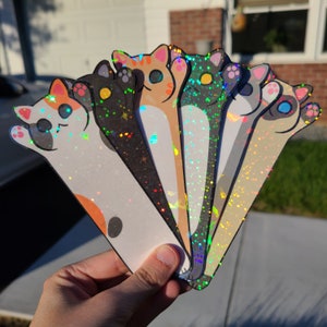 Long Cat Bookmarks - Double Sided and Holographic