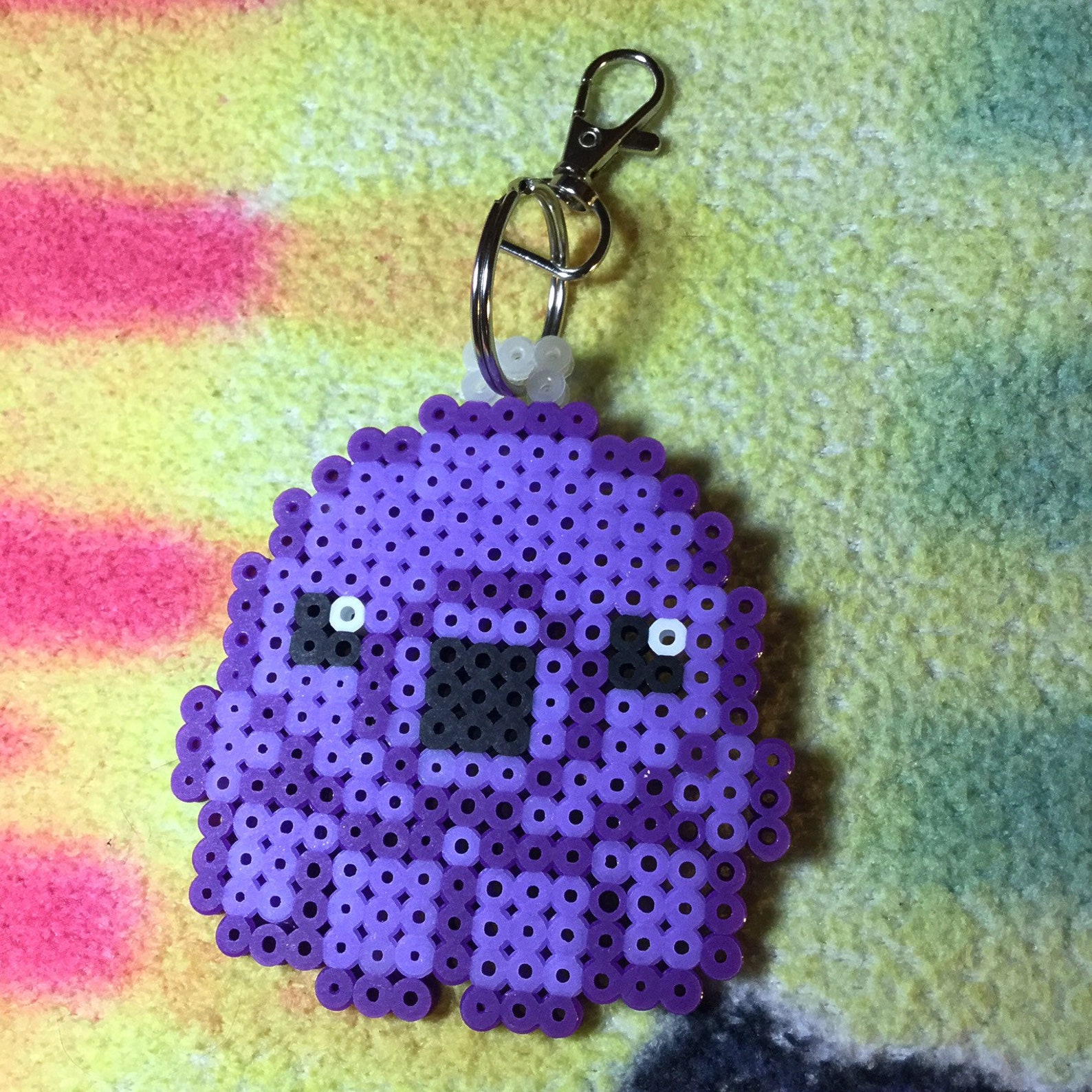 Kawaii Octopus Perler Bead Keychain Etsy