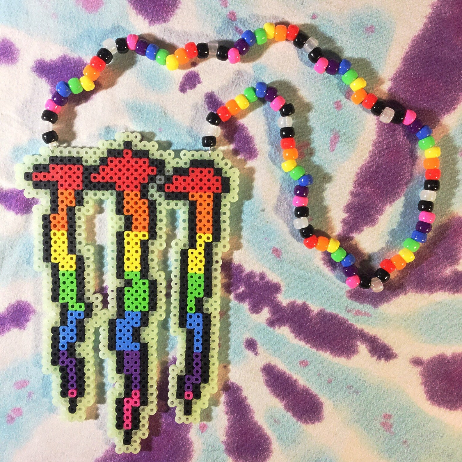 Monster Energy Kandi Perler Necklace Etsy