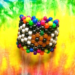 Pumpkins and Ghosts Halloween Kandi Cuff