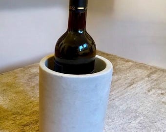 Flaschenkühler aus Beton | Minimalistischer Weinkühler Handgefertigt | Edle Tischdeko Modern | Geschenk für Weinliebhaber | Männergeschenk