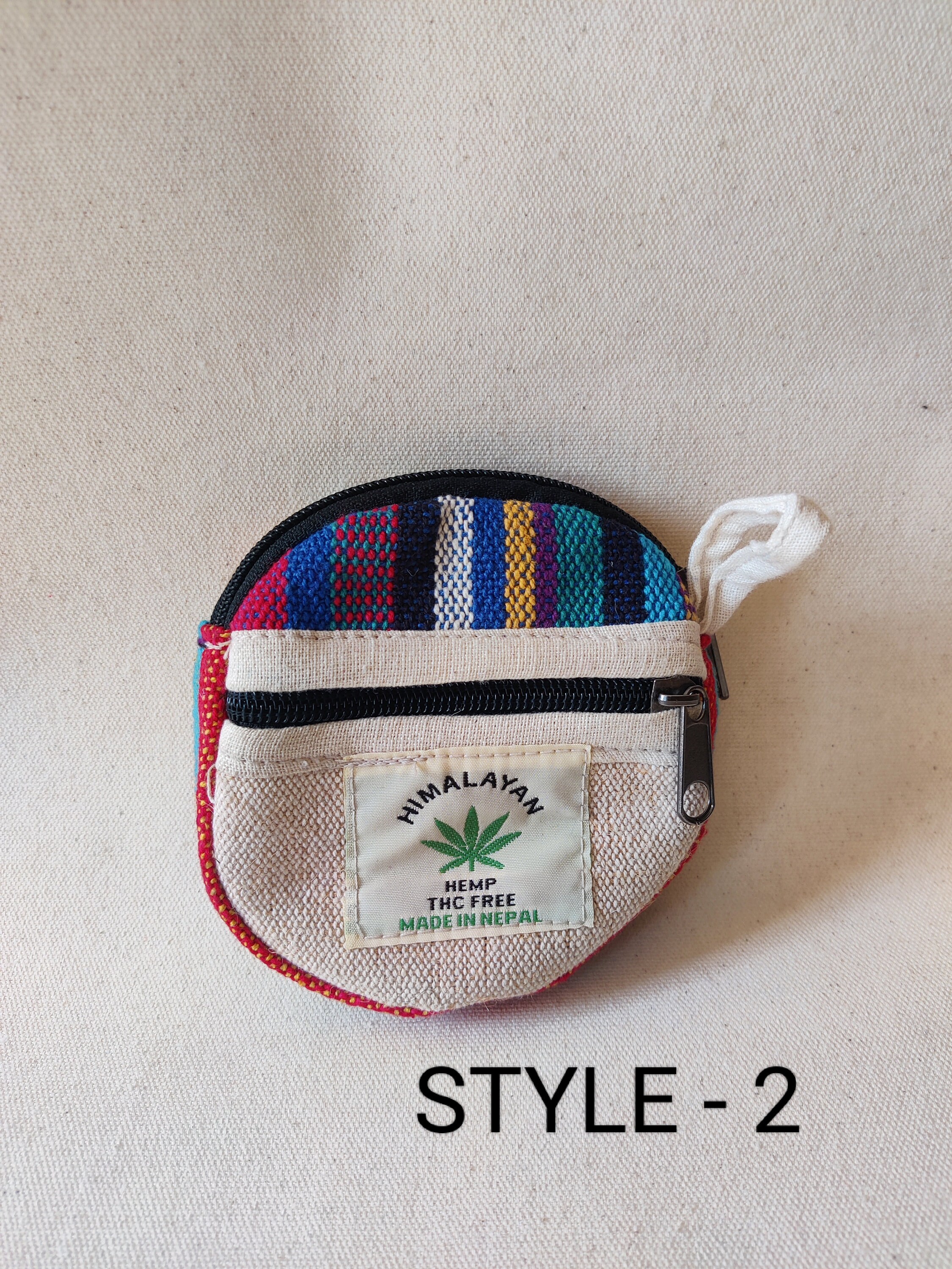 Hemp Coin Purse Round Handmade Hemp Wallet Coin Bag Etsy