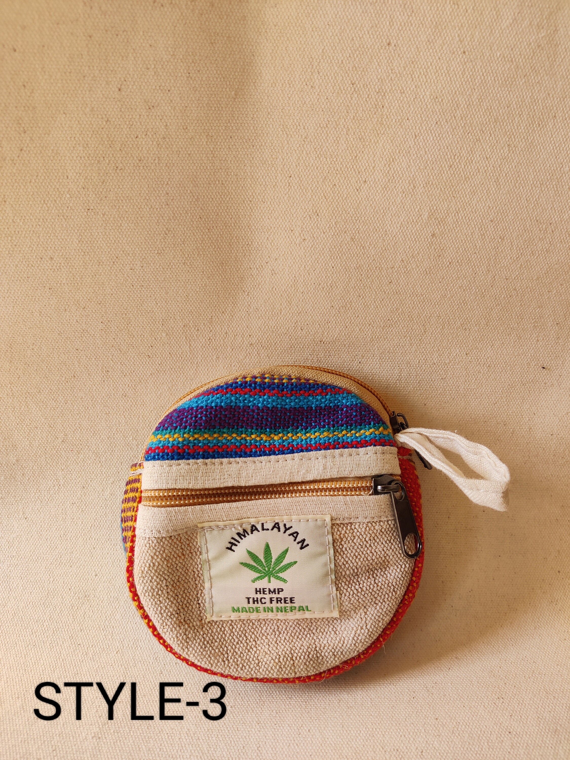 Hemp Coin Purse Round Handmade Hemp Wallet Coin Bag Etsy