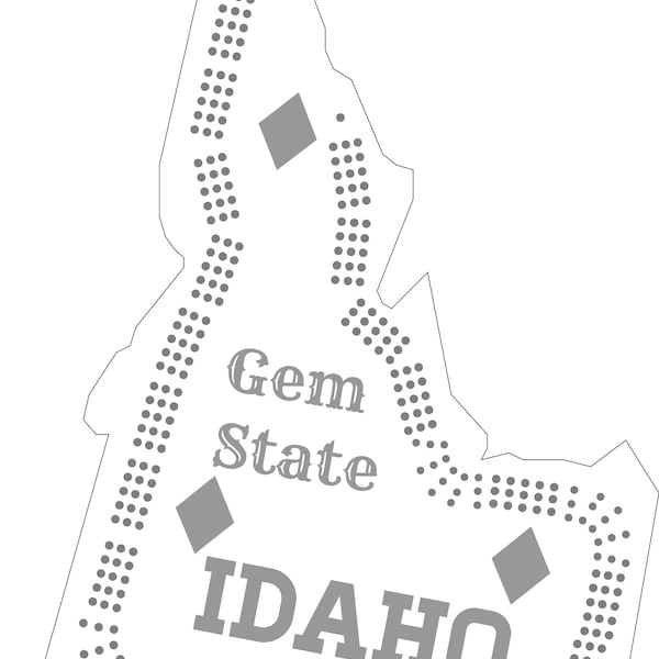 Idaho Cribbage Board SVG