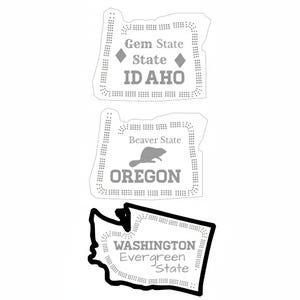 Pacific Northwest Cribbage Board SVG Bundle, Washington Oregon Idaho Laser Cut Templates, 3 State Set