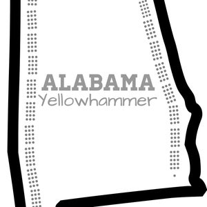 Alabama Cribbage Board SVG