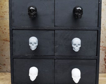 High Gloss Skull Knobs, Skull drawer Pulls