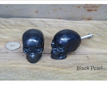 Black Skull Knobs, Resin Skull Drawer pulls