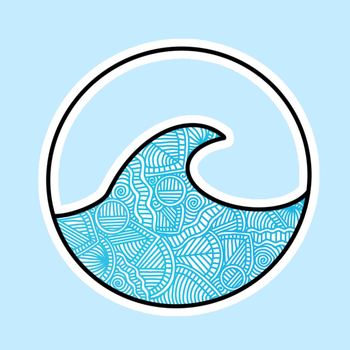 Ocean Sticker WATERPROOF Etsy