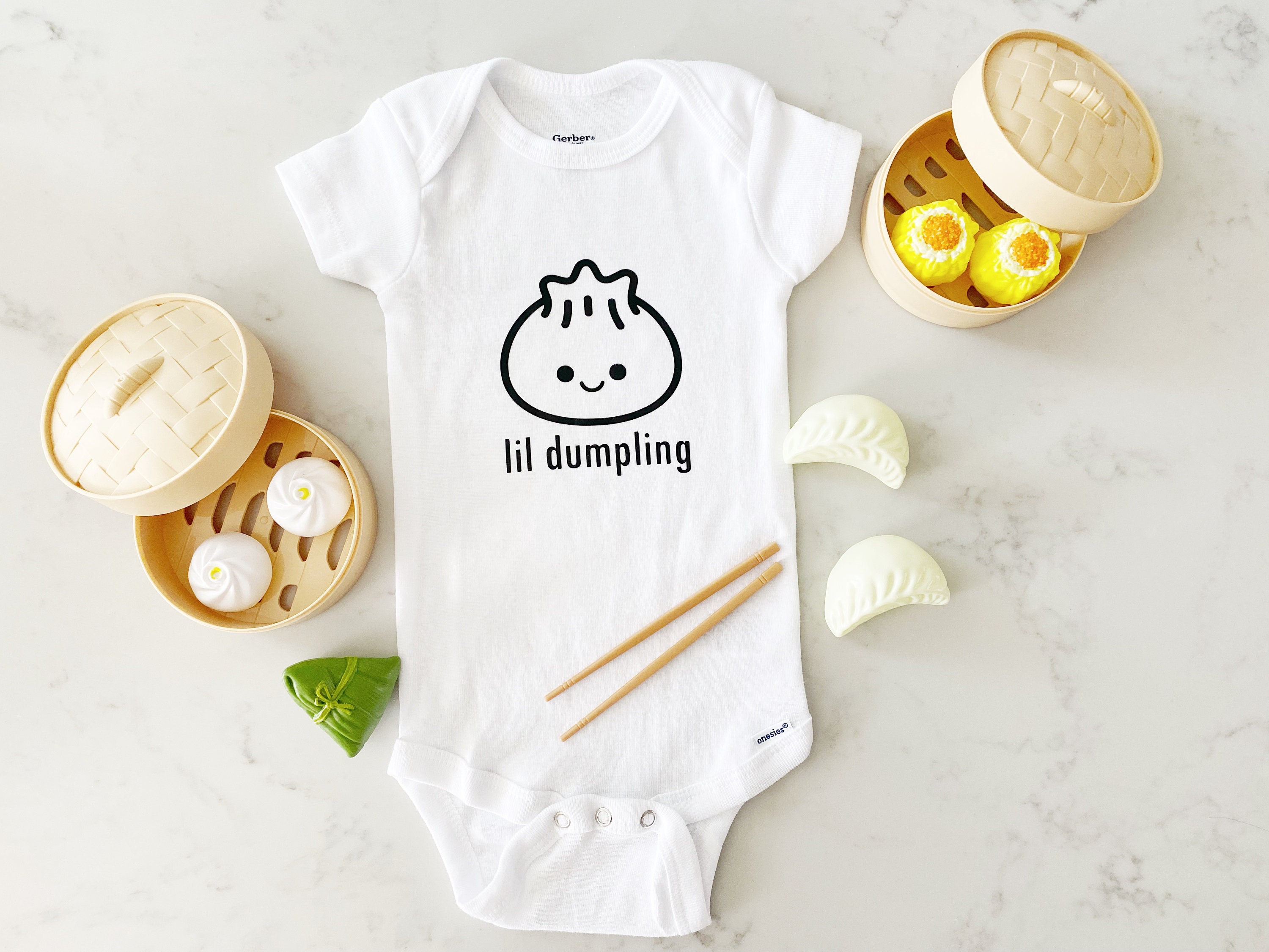 Little Dumpling Baby Shower Gift Wonton Dim Sum Bao Asian