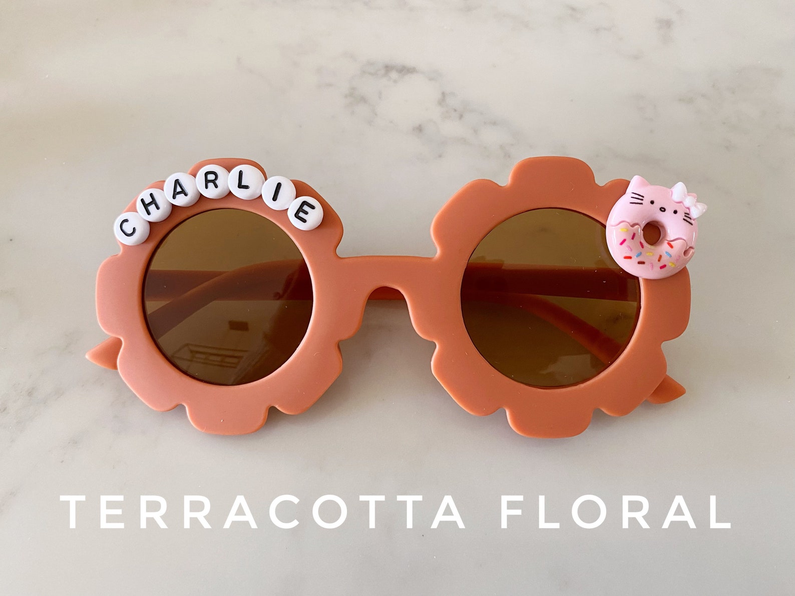 Donut Kitty Kawaii Dessert Girls Personalized Name Sunglasses - Etsy