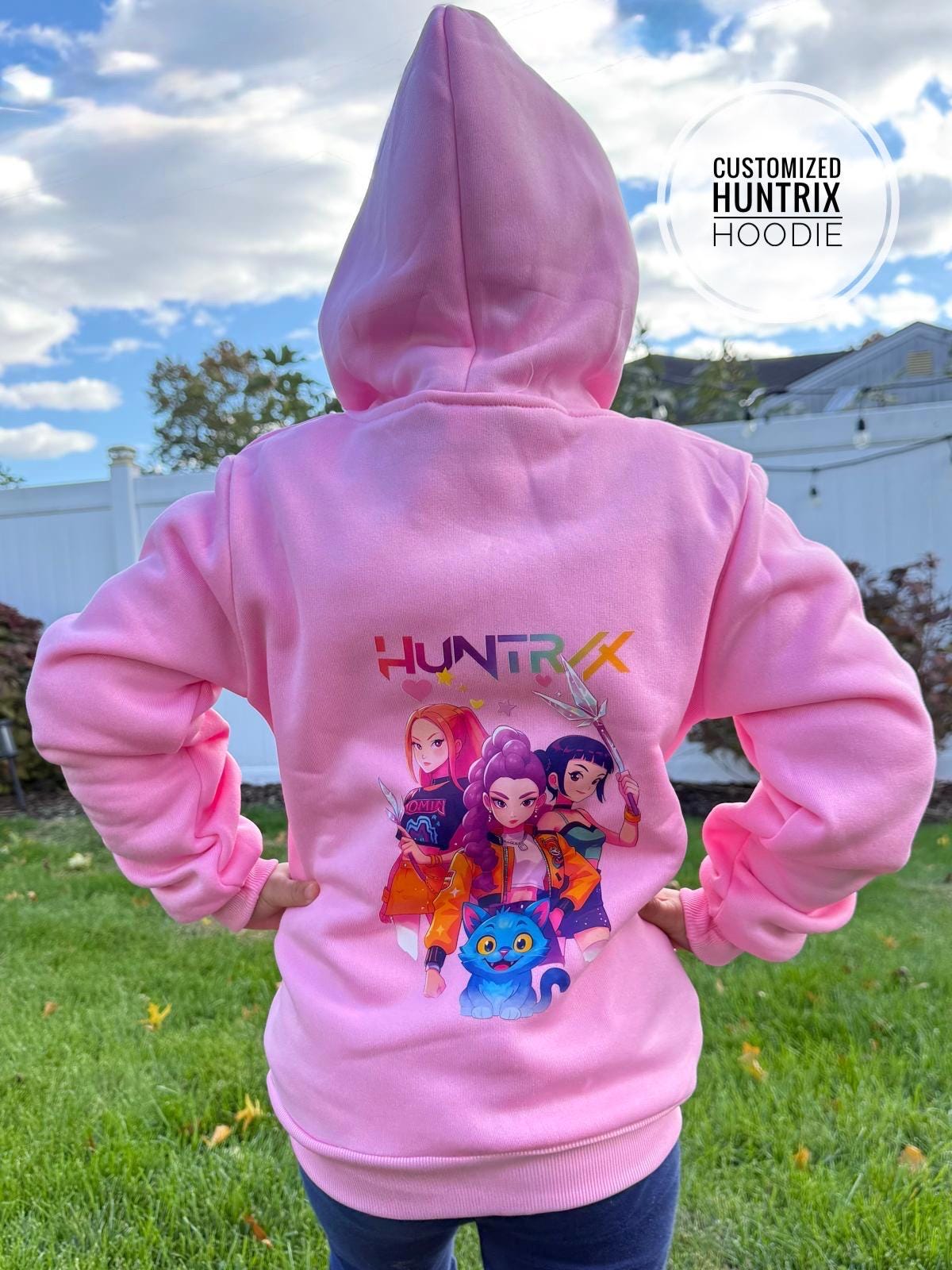 Sweat à Capuche H-Huntrixs Pour Fille/femme - Style Streetwear Y2K, Manches Longues, Imprimé Démon/chasseur - Tissu Polyester Doux