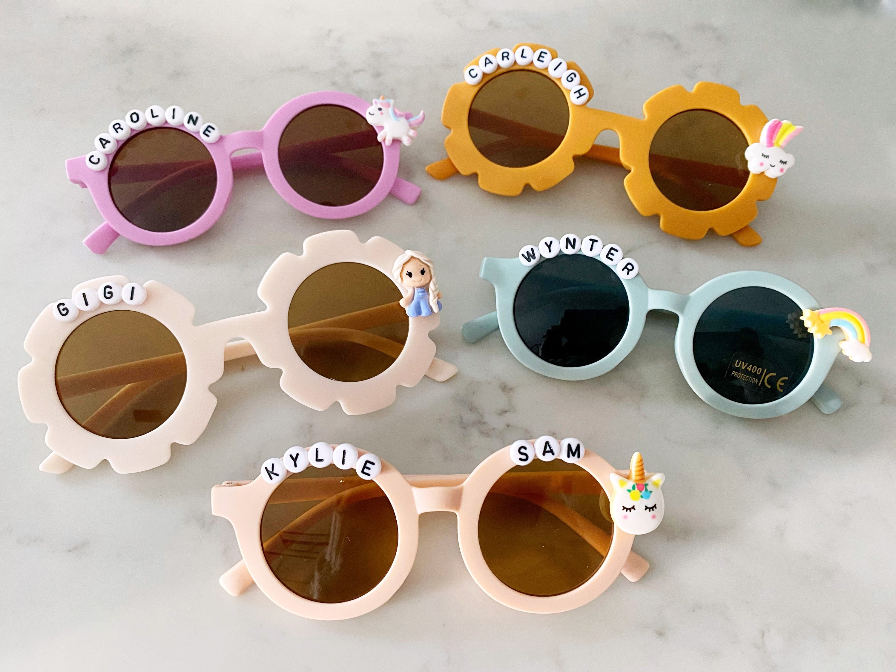 Personalized Name Unicorn Princess Sunglasses for Kids - Etsy