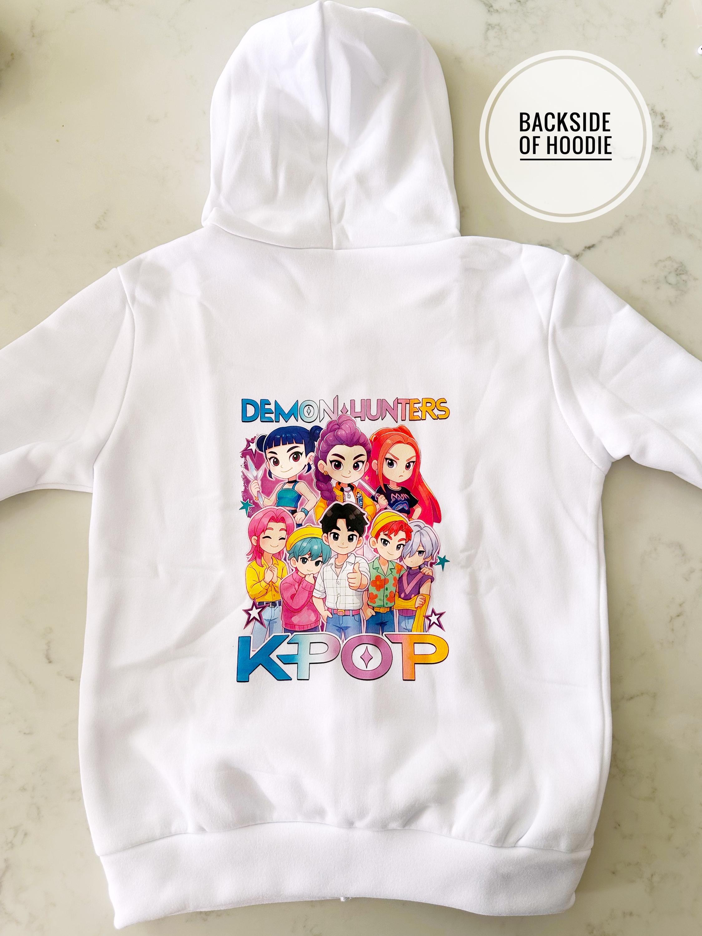Survêtement Enfant Style Vintage Y2K - Ensemble 2 Pièces Hoodie + Pantalon - Imprimé Démon Chasseur - Unisexe