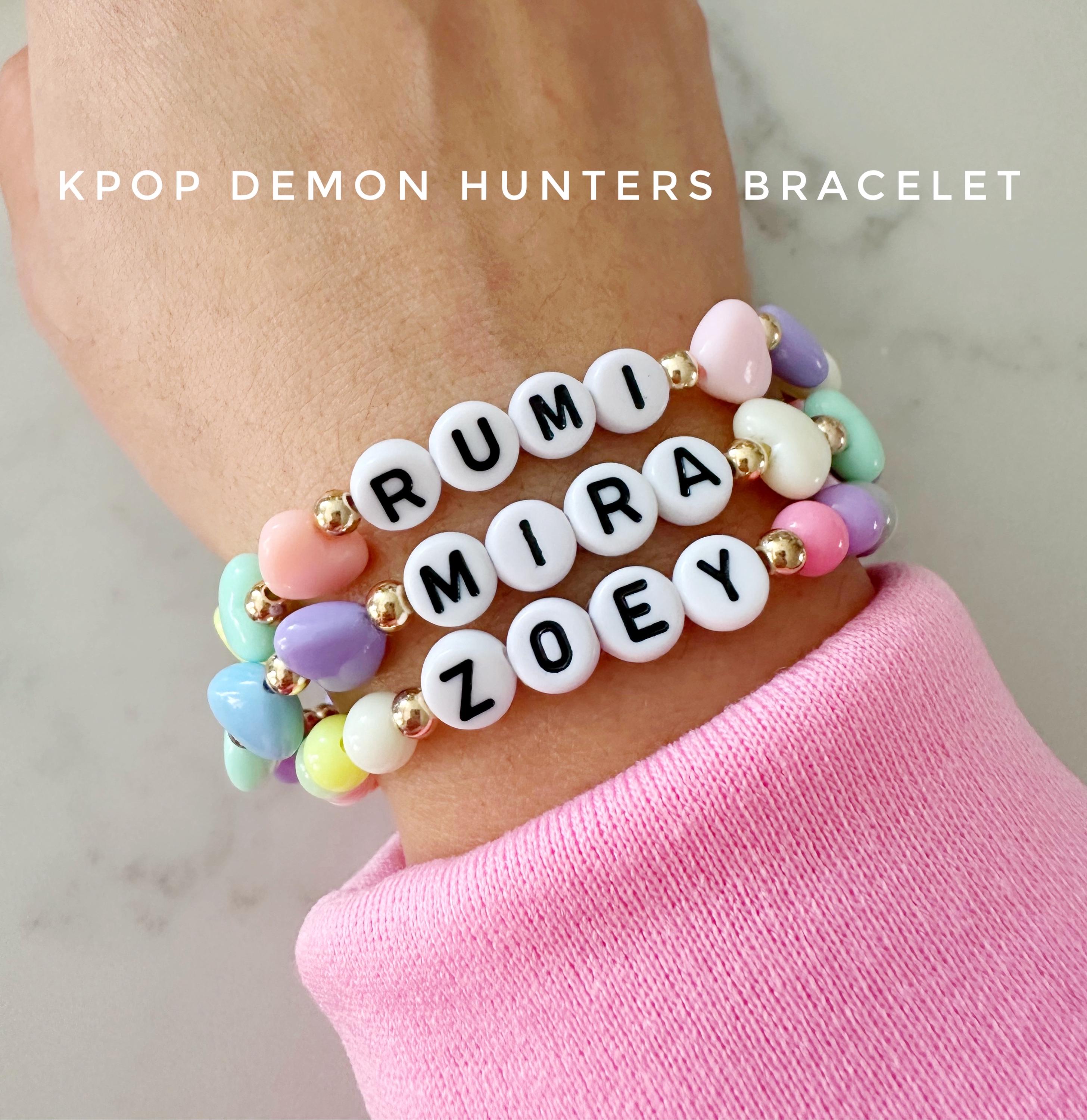 Bracelet KPOP DEMON HUNTERS - Cuir tressé rose, ajustable, édition Bracelet KPOP DEMON HUNTERS - Cuir tressé rose, ajustable, édition