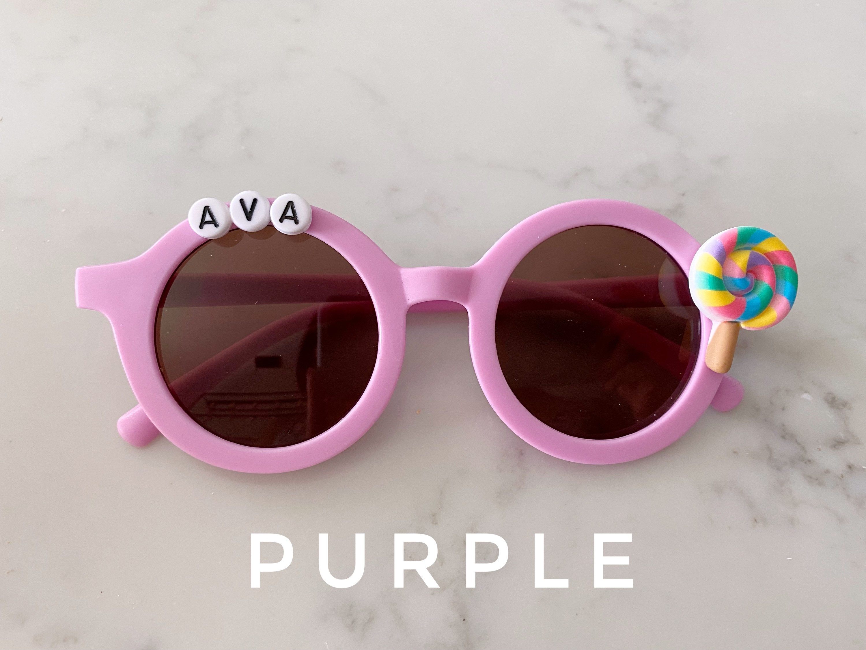 Personalized Name Desserts Cupcake Lollipop Sunglasses for Etsy