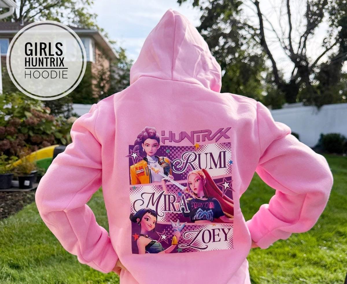 Demon Hunters Hoodie Set Mädchen - 100% Baumwolle Kapuzenpullover Mit Mira Rumi Zoey Print