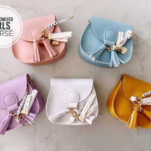 Girls Personalized Tassel Handbag Crossbody Bag Kids First Purse Baby Birthday Baby Shower Flower Girl Proposal Gift Best Easter Present