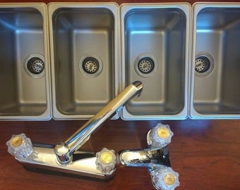 Extra Small 3-Compartment Portable Sink Set - Ideal For Concession Stands & Events 6 thumbnail image
