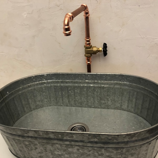 Galvanized Vessel Sink Etsy