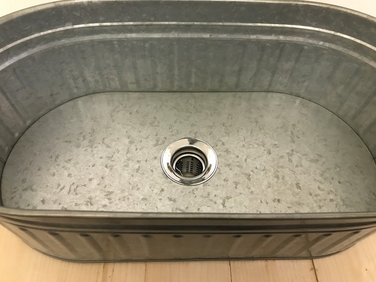 Oval Galvanized Sink Rustic Farmhouse Vessel SINK & DRAIN With Optional FAUCET