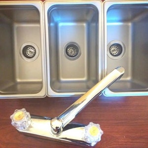 Portable Sink Kit Concession Sink 3 Compartment Small Sink Basins Kit