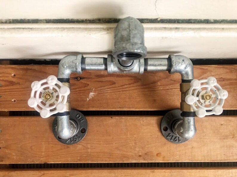 8 Center Set Galvanized Pipe Faucet/industrial Farmhouse Etsy