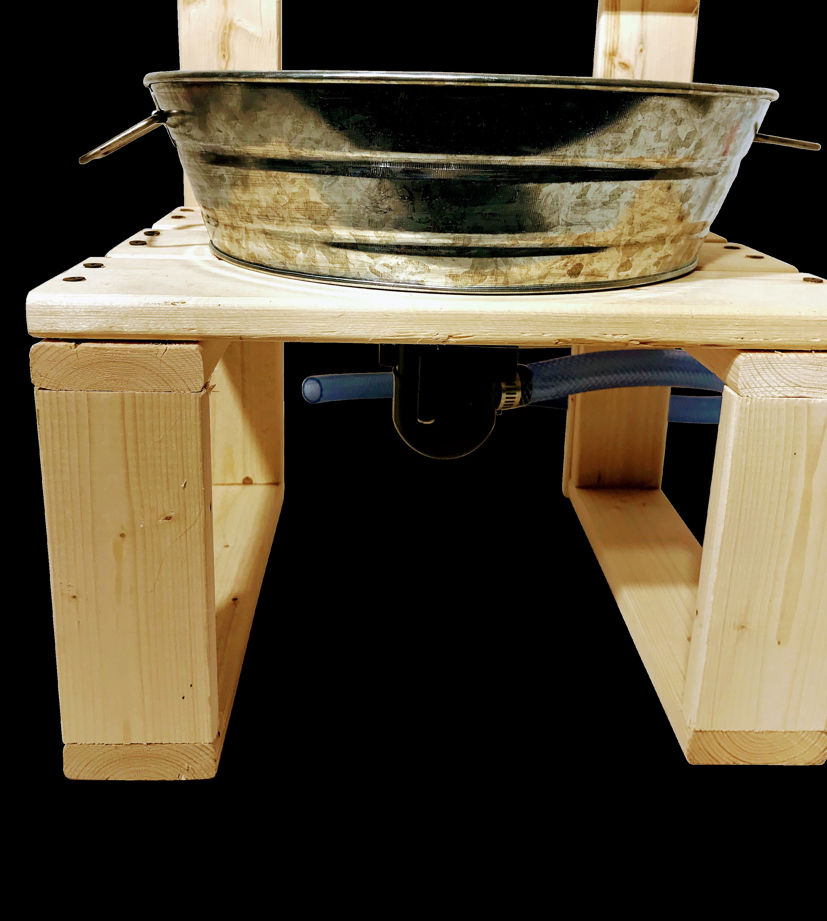 Potting Bench Garden Hose Sink Portable Rustic Galvanized Sink Etsy