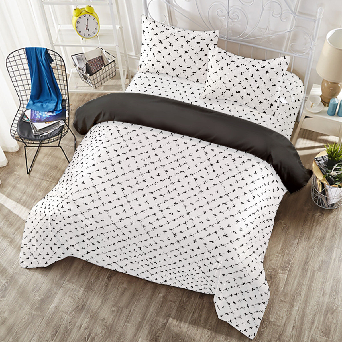 Sexual Positions Pattern | Man & Woman Stick People | White and Black ...