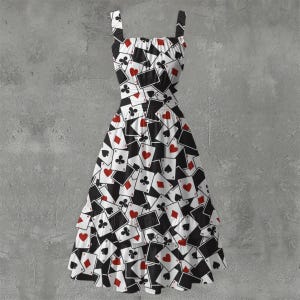 playing card dress fashion brand company Dress made from playing cards