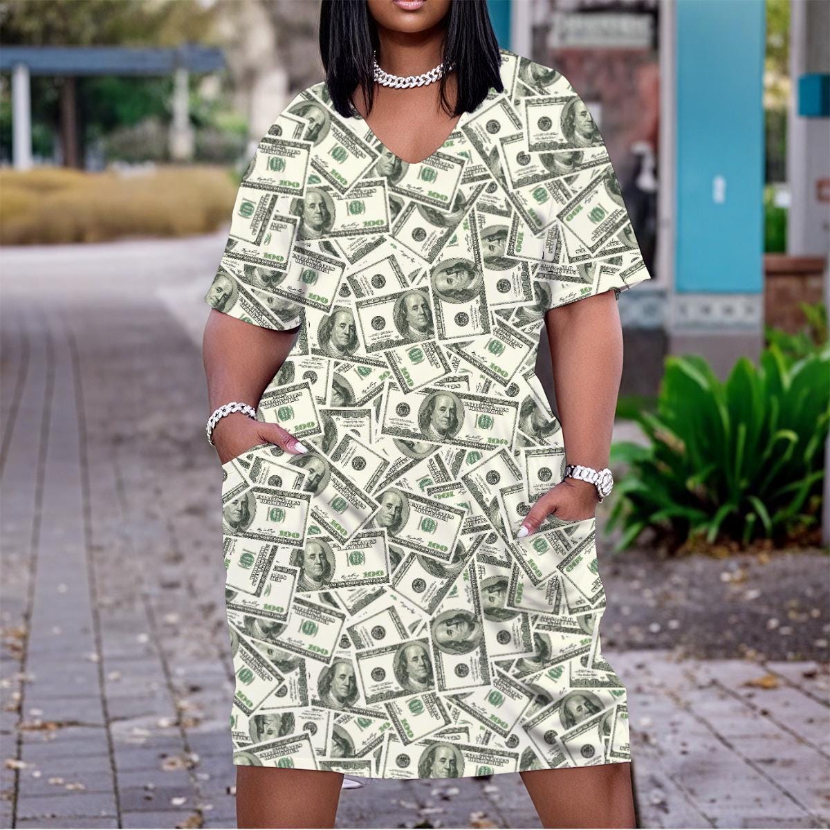 green emerald velvet dress Plus Size Sporty Dress 2XL