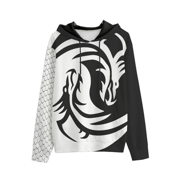 Double Dragon Half White & Half Black Print | Dance of Dragons