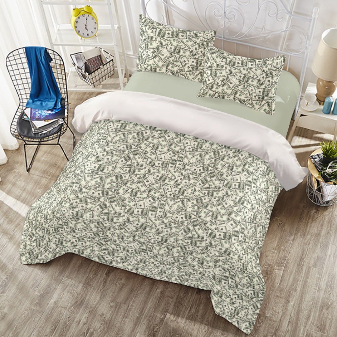Dollar Money Pattern Print Bed Set Quilt main image 0