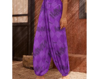 HAHA Pop Check Print | Women's Carrot Pants with Pockets
