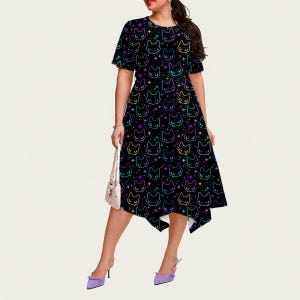 neon dress plus Mid Plus Size Neon Lime Holiday Dress Size Plus Size Short Version