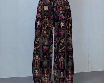 Pretty Deadly | Slasher Baddies Horror Check | Women's Casual Pants | 230GSM