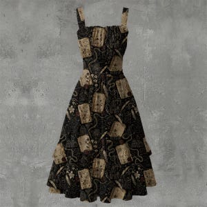 Gothic Scripture | Women‘s Ruffle Hem Dress